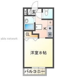 ラムール紫竹の物件間取画像